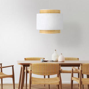 Lampa wisząca Boho New 38cm biały / rattan TK Lighting
