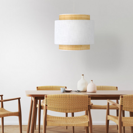 Lampa wisząca Boho New 38cm biały / rattan TK Lighting