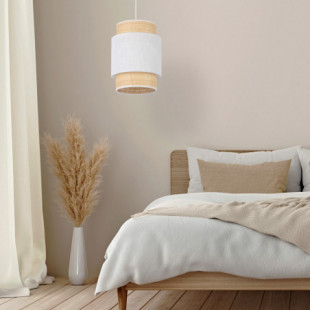 Lampa wisząca Boho New 20cm biały / rattan TK Lighting