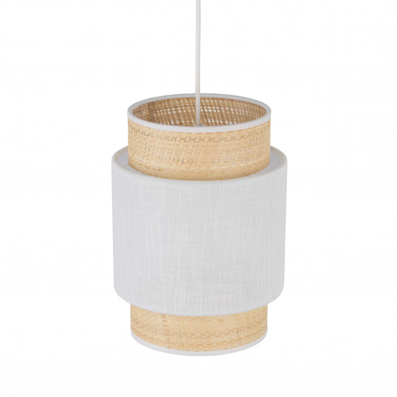 Lampa wisząca Boho New 20cm biały / rattan TK Lighting