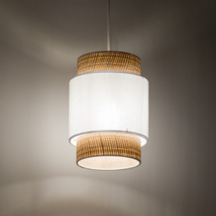 Lampa wisząca Boho New 20cm biały / rattan TK Lighting
