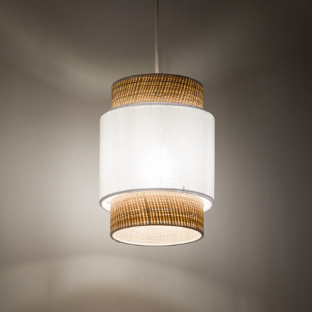 Lampa wisząca Boho New 20cm biały / rattan TK Lighting