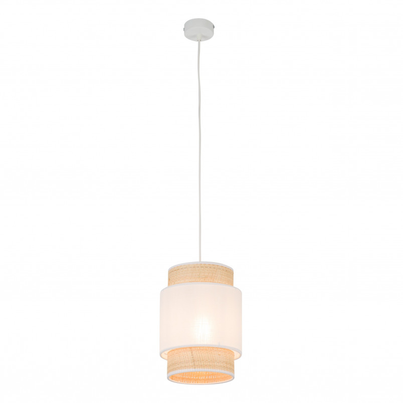 Lampa wisząca Boho New 20cm biały / rattan TK Lighting