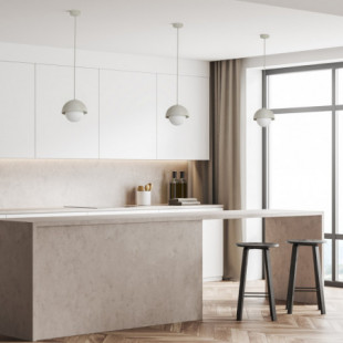 Lampa wisząca ze szklaną kulą Bono 17cm beż / biały TK Lighting