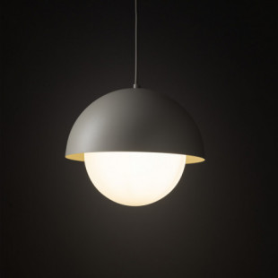 Lampa wisząca ze szklaną kulą Bono 27cm beż / biały TK Lighting