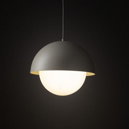 Lampa wisząca ze szklaną kulą Bono 27cm beż / biały TK Lighting