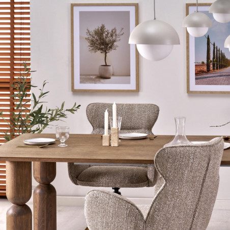 Lampa wisząca ze szklaną kulą Bono 27cm beż / biały TK Lighting