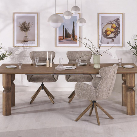 Lampa wisząca ze szklaną kulą Bono 27cm beż / biały TK Lighting