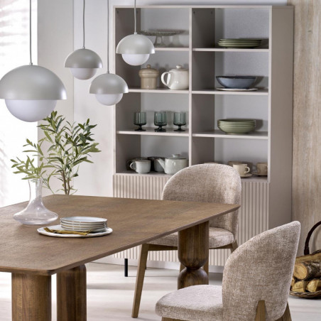 Lampa wisząca ze szklaną kulą Bono 27cm beż / biały TK Lighting