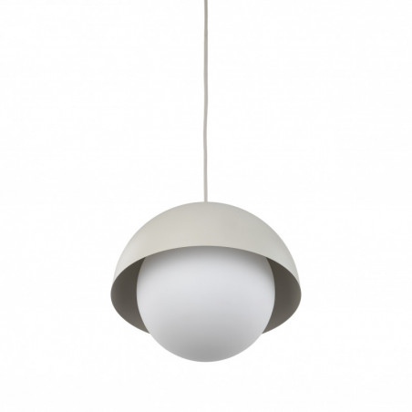 Lampa wisząca ze szklaną kulą Bono 27cm beż / biały TK Lighting