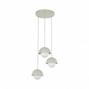 Lampa wisząca potrójna ze szklanymi kulami Bono 31,5cm beż / biały TK Lighting