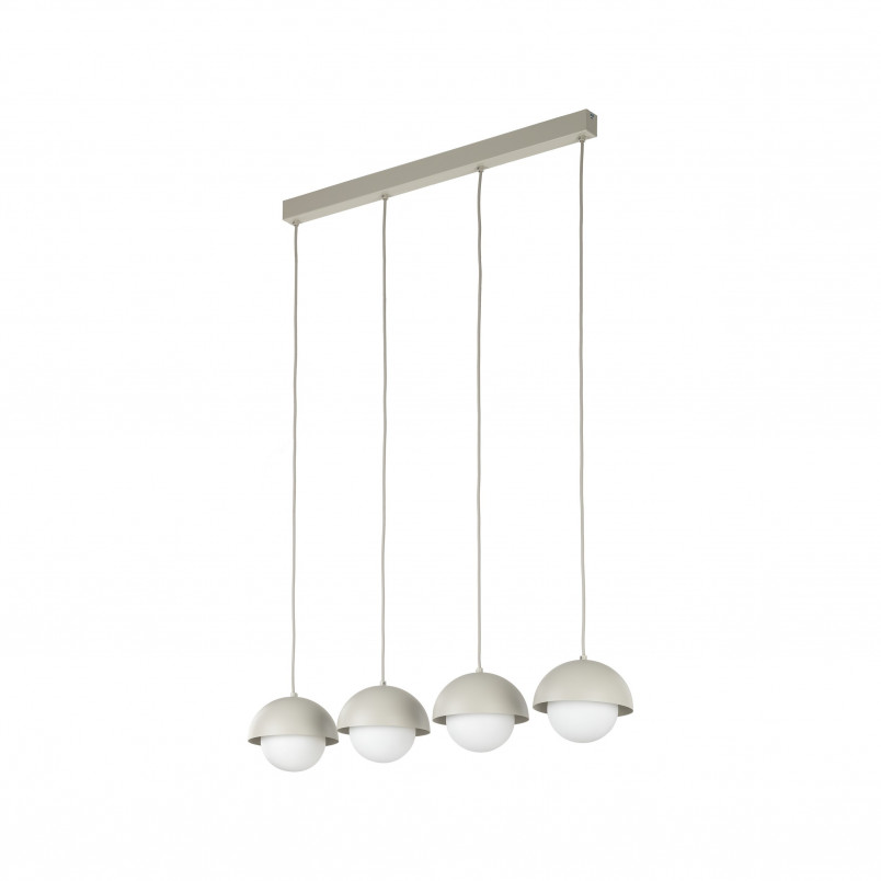 Lampa wisząca ze szklanymi kulami na listwie Bono IV 83cm beż / biały TK Lighting