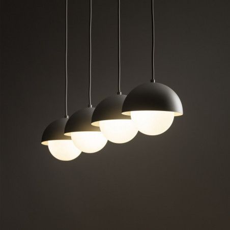 Lampa wisząca ze szklanymi kulami na listwie Bono IV 83cm beż / biały TK Lighting