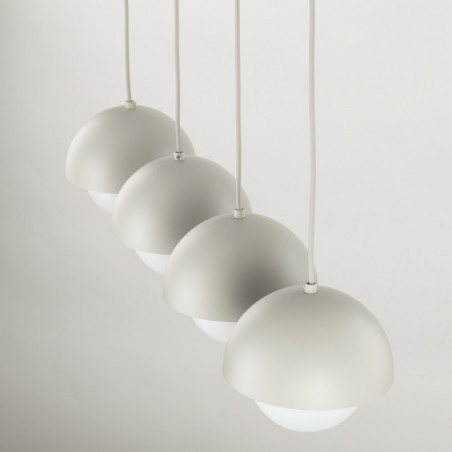 Lampa wisząca ze szklanymi kulami na listwie Bono IV 83cm beż / biały TK Lighting