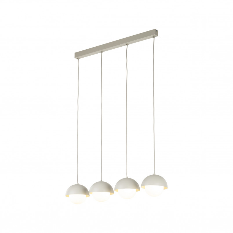 Lampa wisząca ze szklanymi kulami na listwie Bono IV 83cm beż / biały TK Lighting
