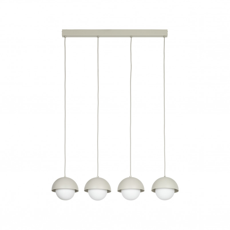 Lampa wisząca ze szklanymi kulami na listwie Bono IV 83cm beż / biały TK Lighting