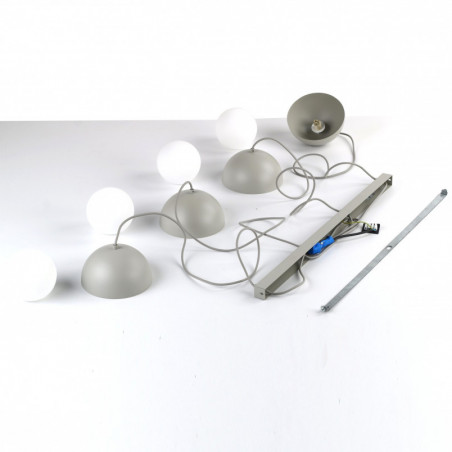 Lampa wisząca ze szklanymi kulami na listwie Bono IV 83cm beż / biały TK Lighting