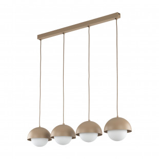 Lampa wisząca ze szklanymi kulami na listwie Bono Sabia IV 83cm beż / biały TK Lighting