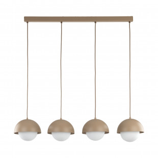 Lampa wisząca ze szklanymi kulami na listwie Bono Sabia IV 83cm beż / biały TK Lighting
