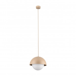 Lampa wisząca ze szklaną kulą Bono Sabia 27cm beż / biały TK Lighting