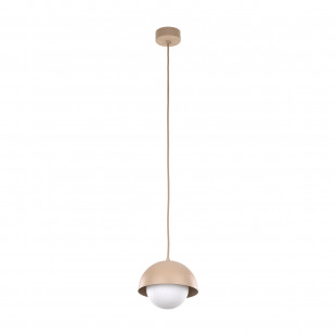 Lampa wisząca ze szklaną kulą Bono Sabia 17cm beż / biały TK Lighting