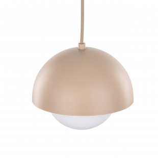 Lampa wisząca ze szklaną kulą Bono Sabia 17cm beż / biały TK Lighting