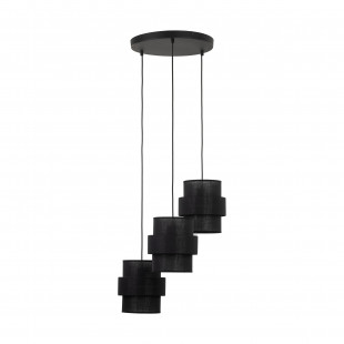 Lamp wisząca potrójna Calisto Black III 45cm czarna TK Lighting