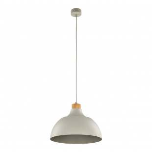 Lampa wisząca z drewnem Cap 34cm beżowa TK Lighting