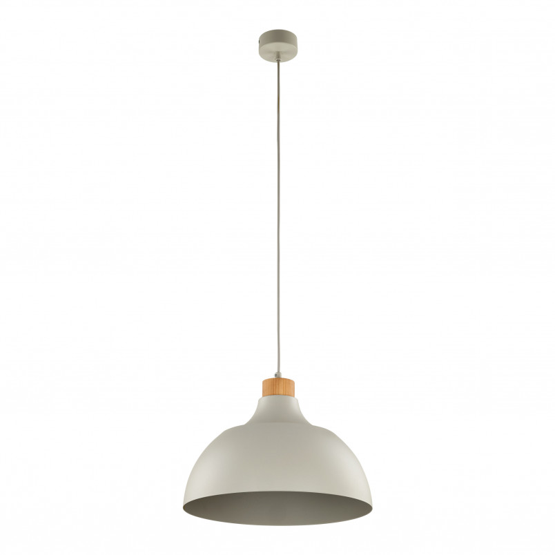 Lampa wisząca z drewnem Cap 34cm beżowa TK Lighting