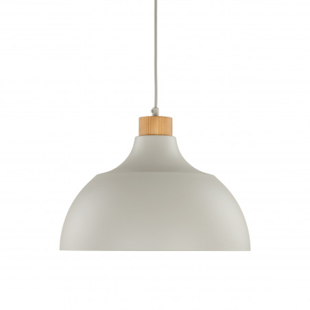 Lampa wisząca z drewnem Cap 34cm beżowa TK Lighting