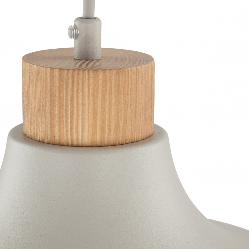 Lampa wisząca z drewnem Cap 34cm beżowa TK Lighting