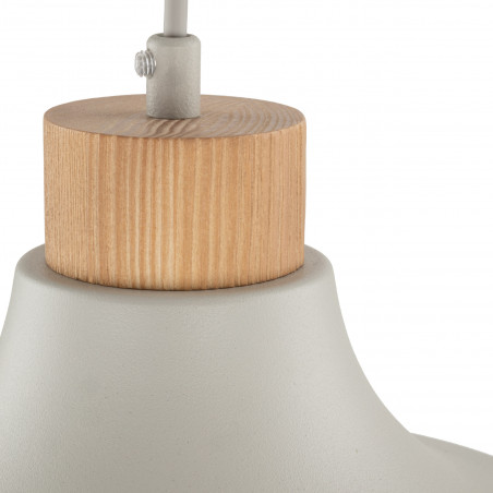 Lampa wisząca z drewnem Cap 34cm beżowa TK Lighting