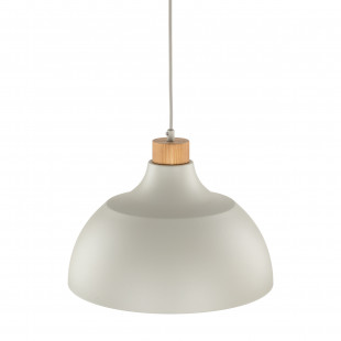 Lampa wisząca z drewnem Cap 34cm beżowa TK Lighting