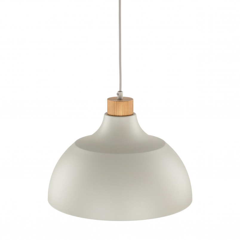 Lampa wisząca z drewnem Cap 34cm beżowa TK Lighting