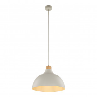 Lampa wisząca z drewnem Cap 34cm beżowa TK Lighting