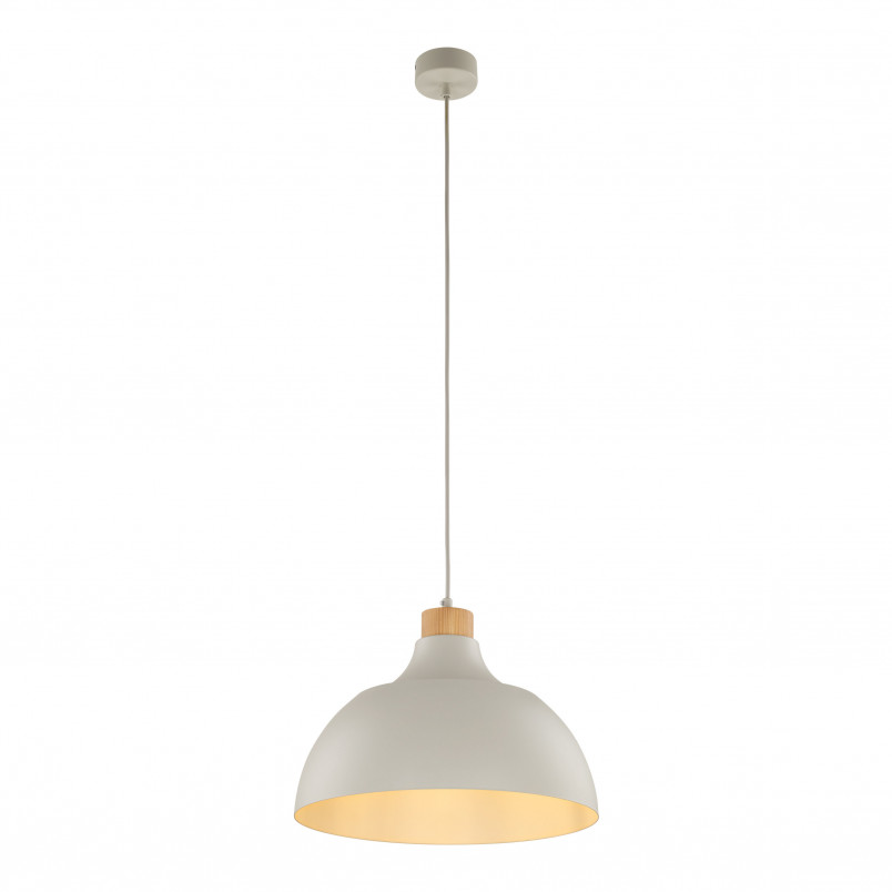Lampa wisząca z drewnem Cap 34cm beżowa TK Lighting