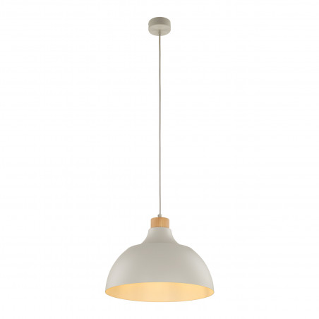 Lampa wisząca z drewnem Cap 34cm beżowa TK Lighting