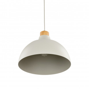 Lampa wisząca z drewnem Cap 34cm beżowa TK Lighting
