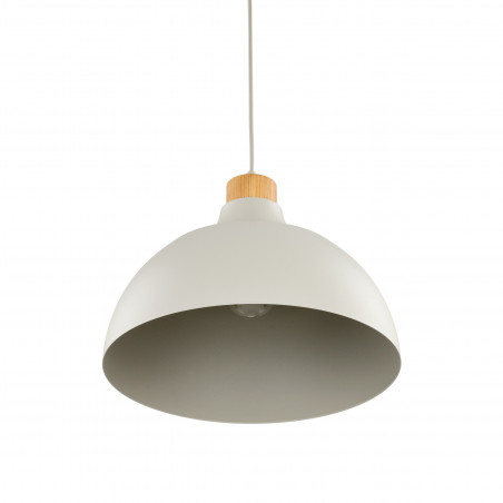 Lampa wisząca z drewnem Cap 34cm beżowa TK Lighting