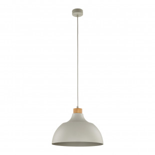 Lampa wisząca z drewnem Cap 34cm beżowa TK Lighting