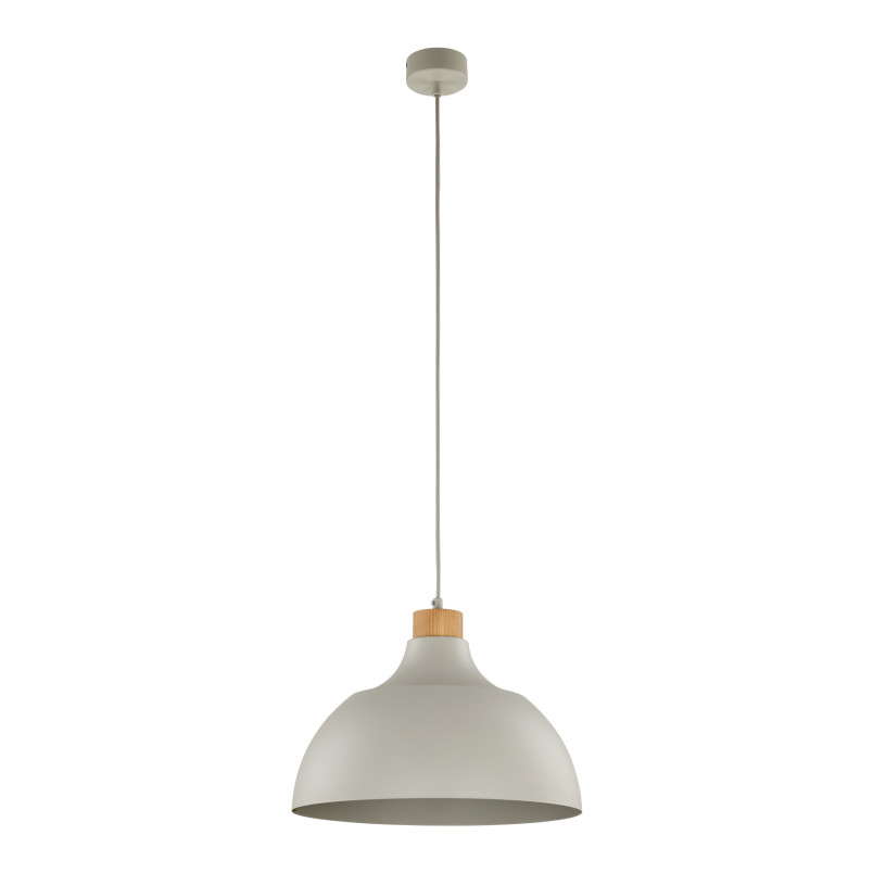 Lampa wisząca z drewnem Cap 34cm beżowa TK Lighting