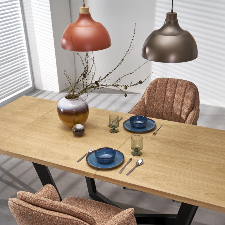 Lampa wisząca z drewnem Cap Brick 34cm ceglana TK Lighting