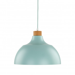 Lampa wisząca z drewnem Cap 34cm miętowa TK Lighting