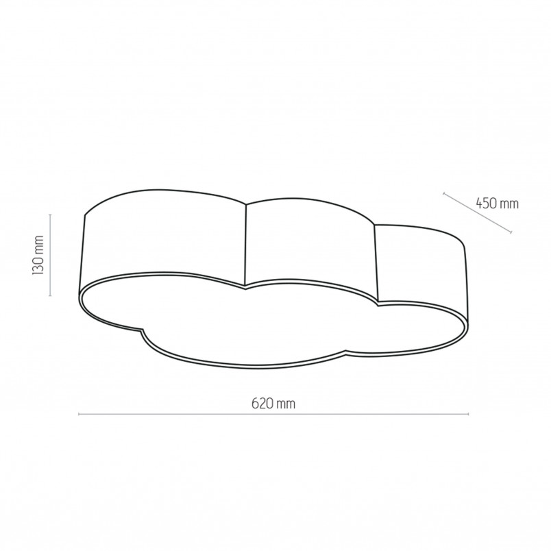 Plafon dziecięcy chmurka Cloud 63cm różowy TK Lighting