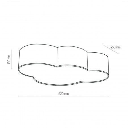 Plafon dziecięcy chmurka Cloud 63cm różowy TK Lighting