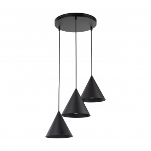 Lampa wisząca stożek 3 punktowa Cono Black 42cm czarna TK Lighting