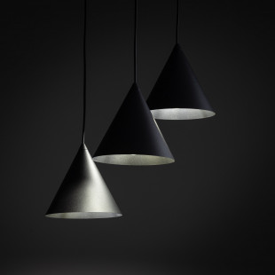 Lampa wisząca stożek 3 punktowa Cono Black 42cm czarna TK Lighting