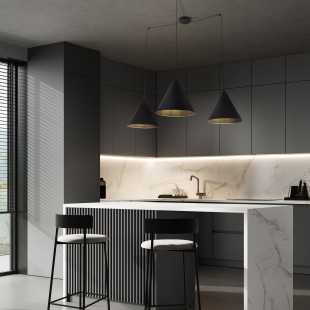 Lampa wisząca 3 punktowa pająk Cono Black 400cm czarna TK Lighting