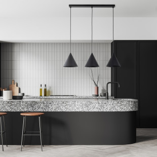 Lampa wisząca stożek 3 punktowa na listwie Cono Black 120cm czarna TK Lighting
