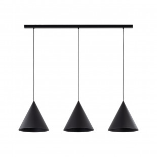 Lampa wisząca stożek 3 punktowa na listwie Cono Black 120cm czarna TK Lighting